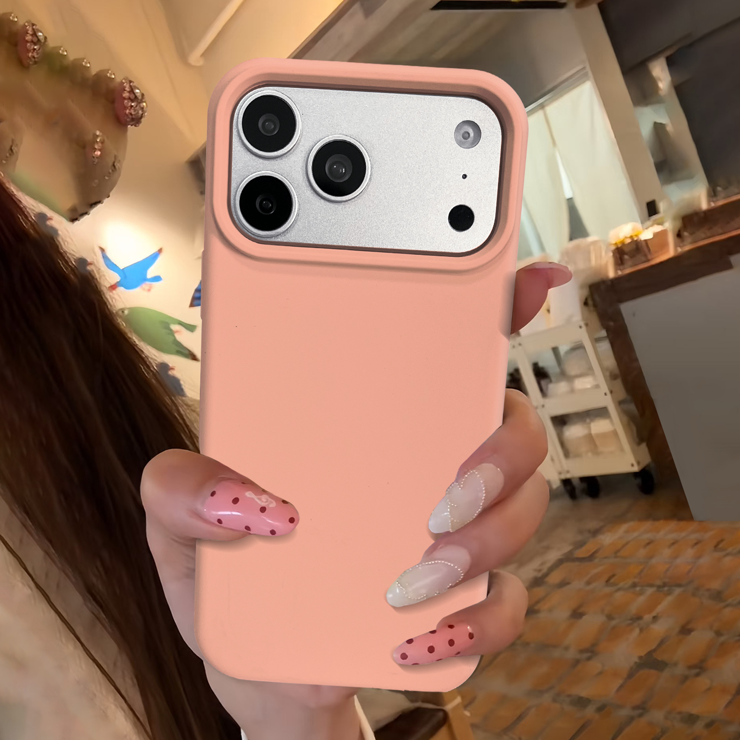 【进口硅胶】粉橘色适用苹果17Pro手机壳新款iphone16promax液态硅胶14防摔15plus软13pro简约16男女新款秋冬,3C数码配件,手机保护套/壳,淘宝优惠券,粉丝福利购,淘宝优惠卷