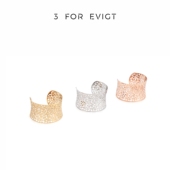 evigt树叶系列镀18K金手镯镂空气质优雅小众设计新款 for