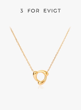 3 for evigt镀18K金气象系列风车项链有机流动感基本高级款