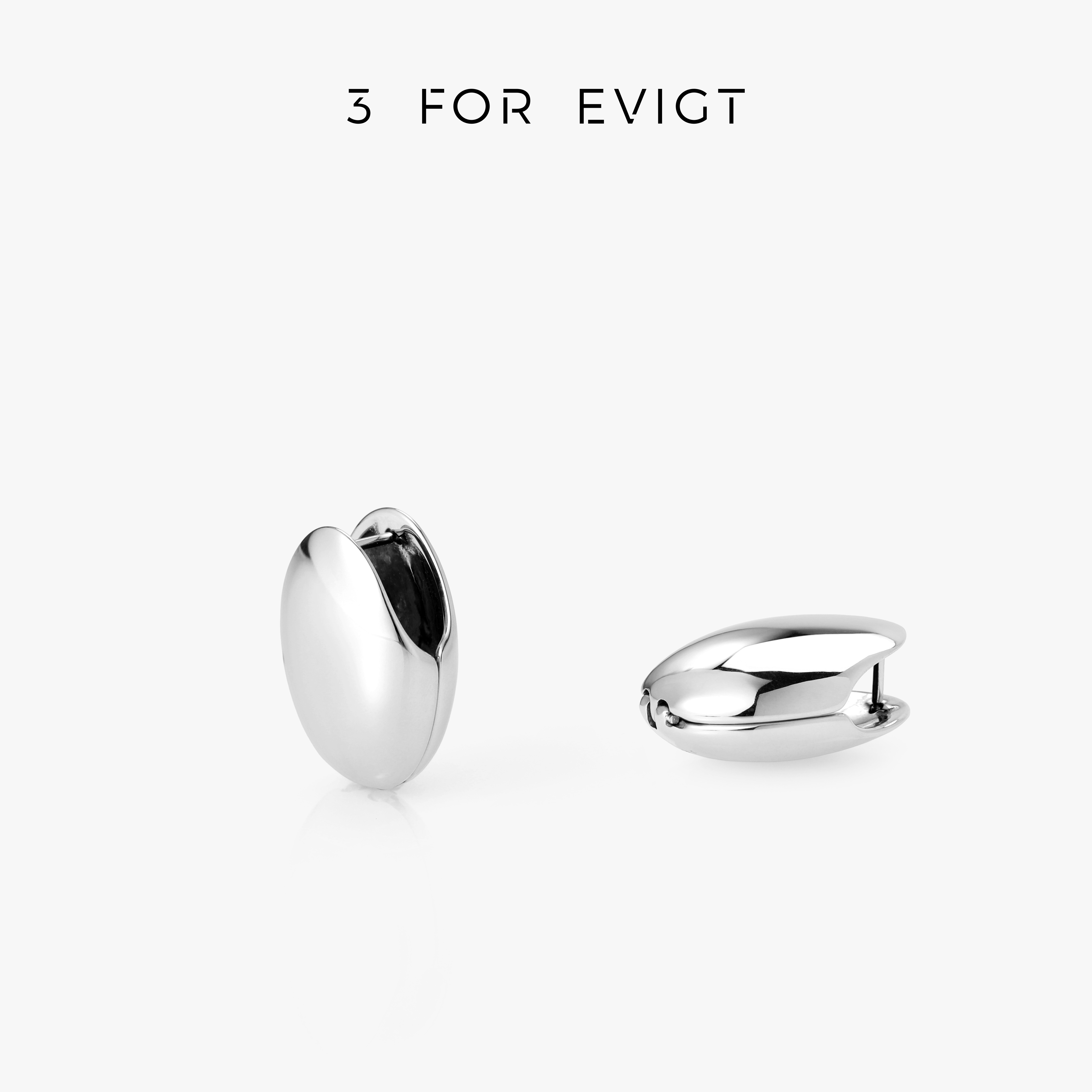 3 for evigt镀18K金白描系列豆荚耳环水滴基本高级款都市自然