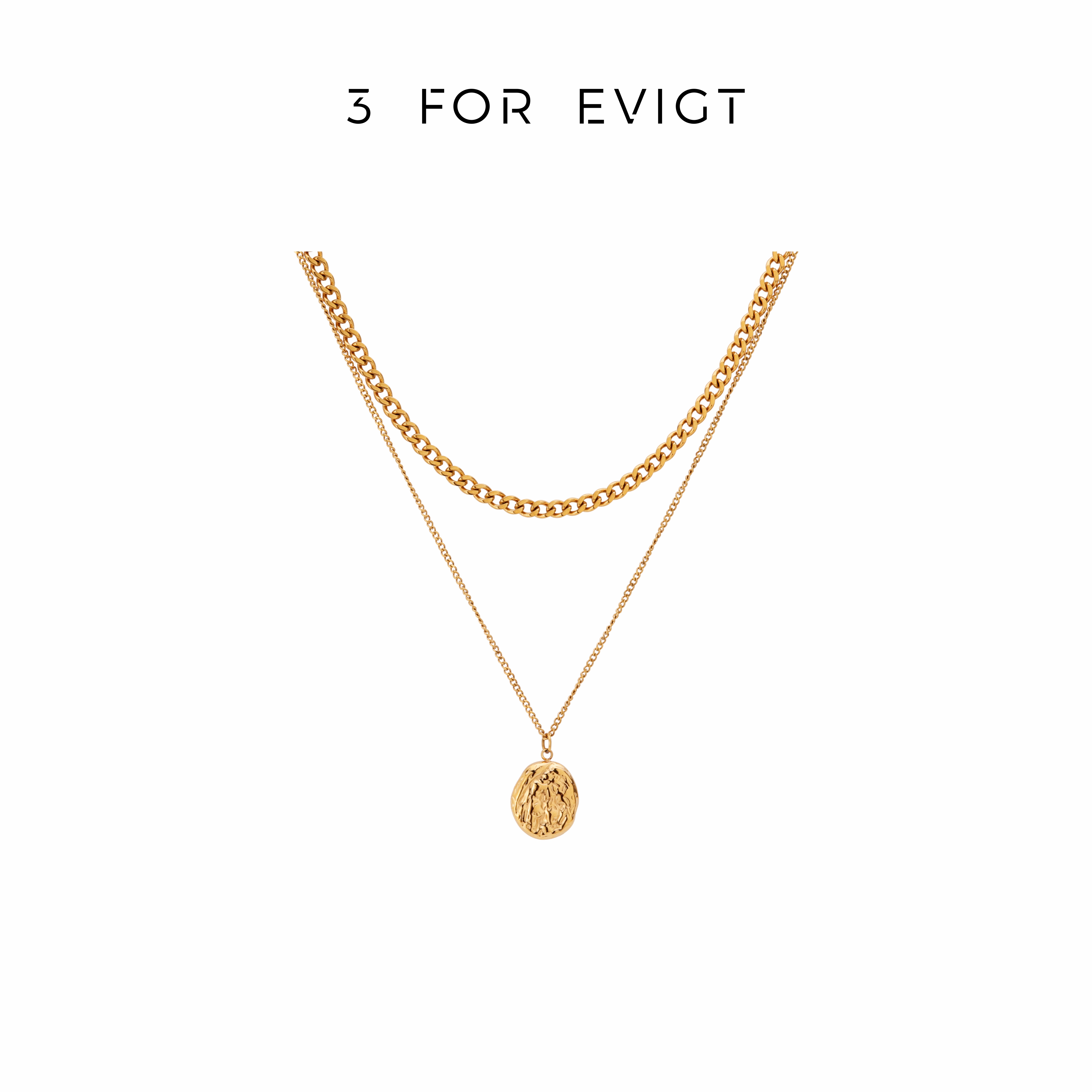 3forevigt女式复古港风项链