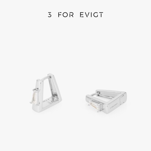 3 for evigt镀18K金微光系列方糖耳环剔透冰晶简约浪漫柔美气质