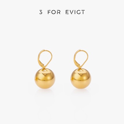 3 for evigt镀18K金原子系列耳环小型圆珠百搭张静初直播间推荐
