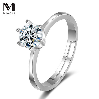 Diamond Ring Women's rhinestone Couple Rings 时尚人造钻