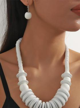 新款欧美跨境时尚个性手工设计感多款式串珠项炼女necklace women