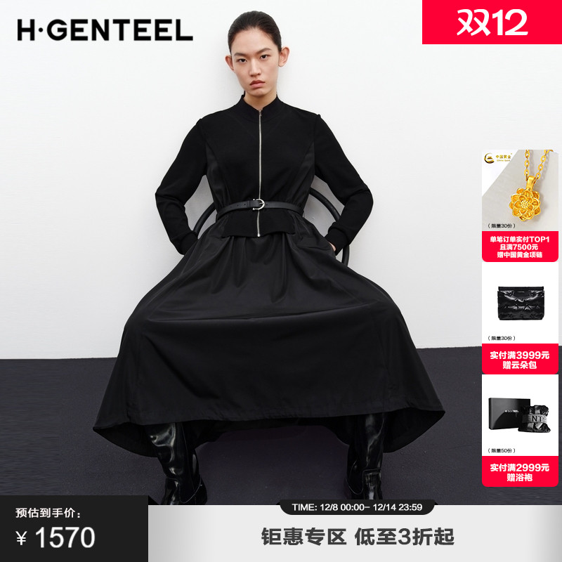 针梭拼接 修身显瘦 简约大气