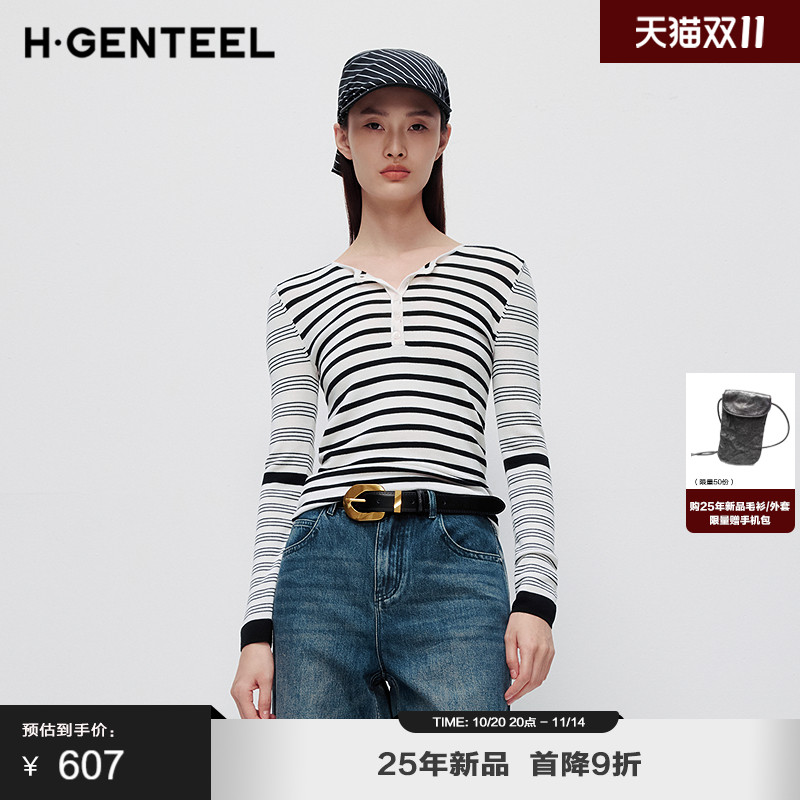 修身剪裁 时尚通勤 简约条纹