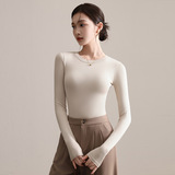 奶茶色-圆领 奶茶色-圆领