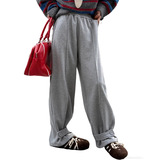 冬季加绒加厚休闲裤女2026新款韩系时尚高腰直筒裤百搭加厚卫裤潮，女装休闲裤，搜酷衣阁