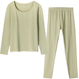 保暖内衣女纯棉女士圆领长袖打底衣秋冬7A抗菌男士秋衣秋裤男套装，保暖内衣，搜酷衣阁