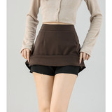 灰色毛呢半身裙女秋季2026新款高腰显瘦小个子a字包臀短裙内衬冬，女装半身裙，搜酷衣阁