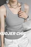 同款纯棉螺纹内搭防走光大码工字背心女外穿打底外搭吊带，女装背心吊带，搜酷衣阁