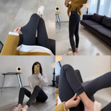 季竖条纹加厚外穿打底裤女加绒抗寒保暖棉裤高腰紧身显瘦秋裤，女装打底裤，搜酷衣阁