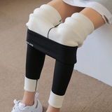 羊羔绒字母腰黑色