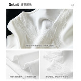 磨毛V领蕾丝拼接德绒长袖打底衫女内搭正肩t恤可外穿显瘦上衣，女装T恤，搜酷衣阁