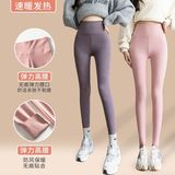 高腰德绒打底裤女保暖高弹力收腹加绒加厚防寒内外穿无痕秋裤，女装打底裤，搜酷衣阁