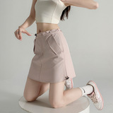 辣妹工装裙女夏季新款宽松休闲a字短裙高腰美式小个子包臀半身裙，女装半身裙，搜酷衣阁