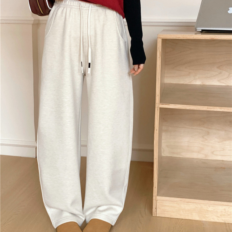 2025羊毛弯刀裤秋冬季新款时尚百搭加厚女士简约休闲裤，女装休闲裤，搜酷衣阁