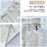 韩系茶灰色灯芯绒西装裤女秋冬季新款高腰宽松显瘦加绒休闲阔腿裤，女装休闲裤，搜酷衣阁