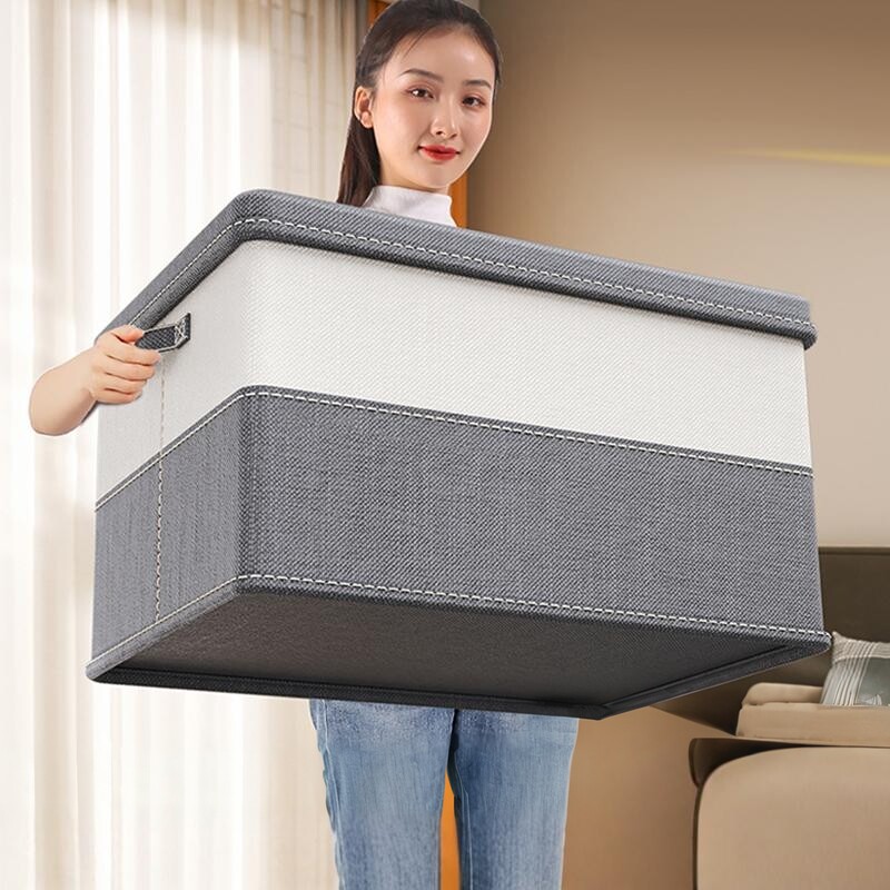 衣服收纳箱超大家用布艺整理盒衣柜可折叠衣物棉麻储物筐箱子神器,收纳整理,收纳筐,淘宝优惠券,粉丝福利购,淘宝优惠卷