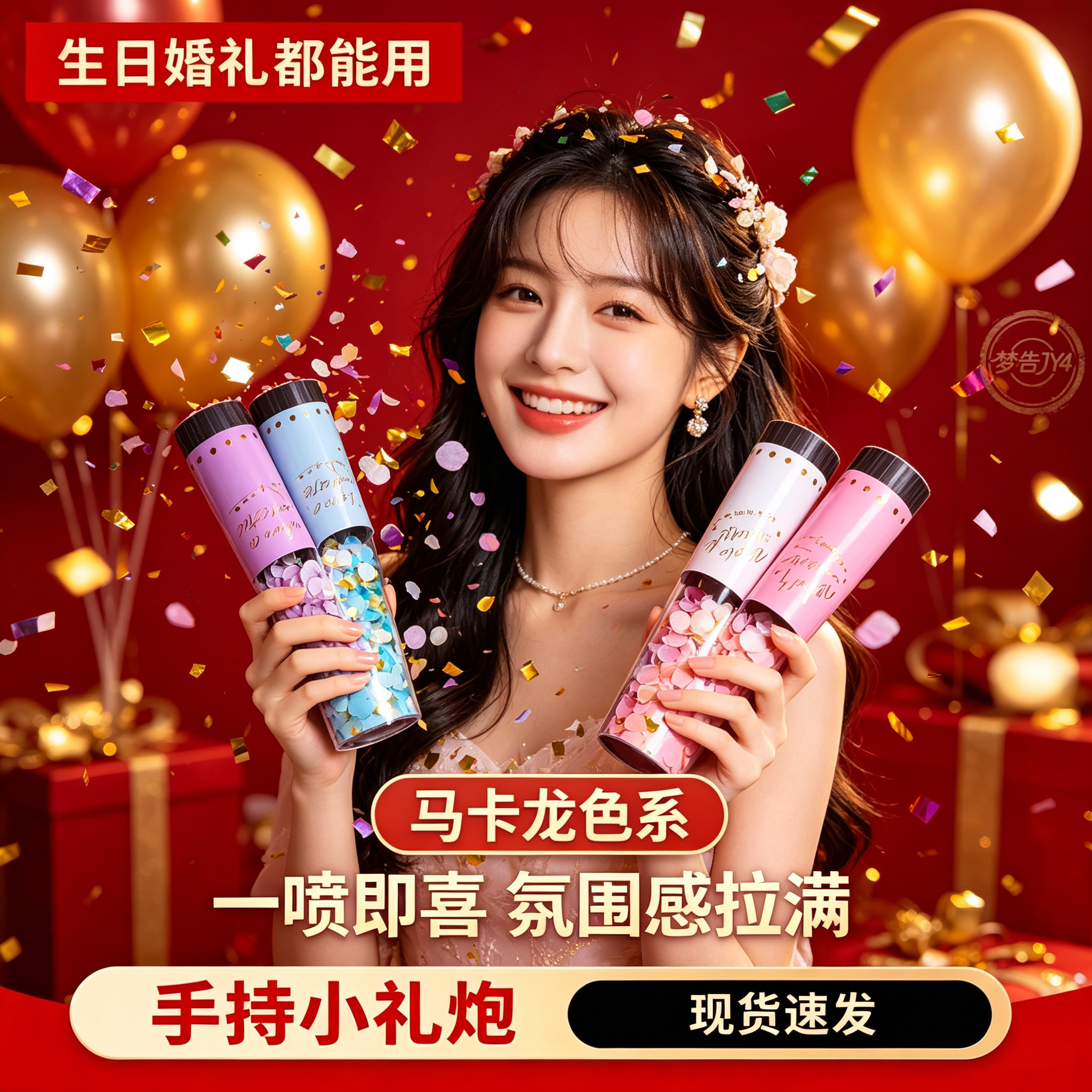 生日派对ktv氛围小礼花酒吧手持结婚礼炮喷花筒新年聚会拍照道具