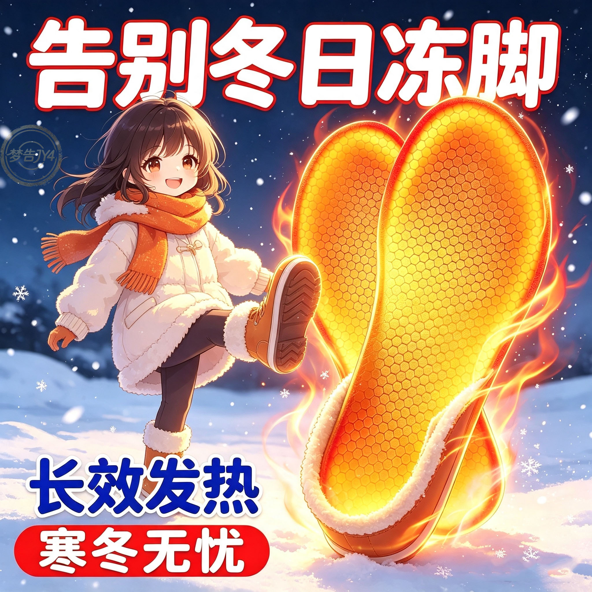 艾草自发热鞋垫12小时暖足