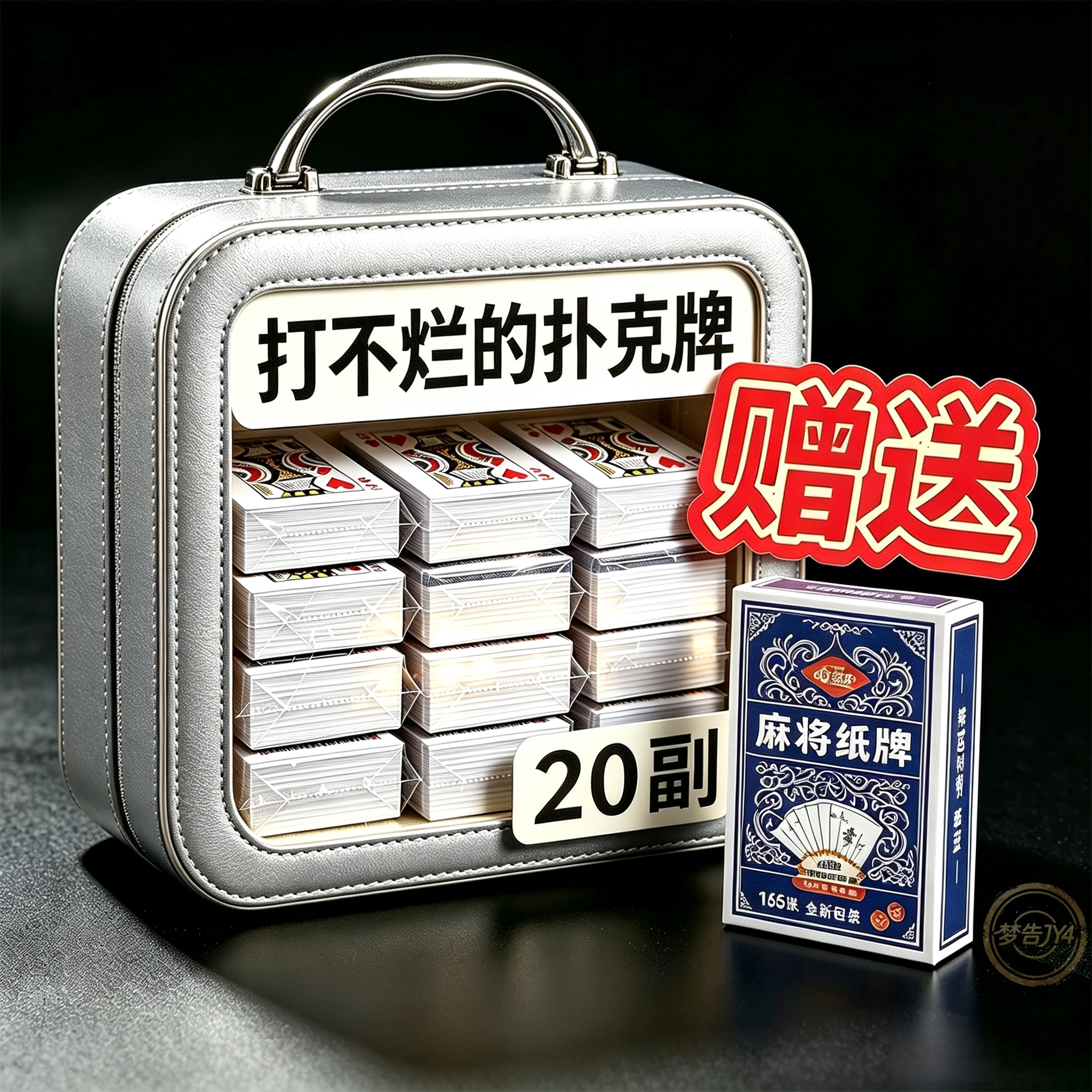 【赠麻将牌】特厚扑克牌批发加厚加硬打不烂纸牌麻将斗地主棋牌室