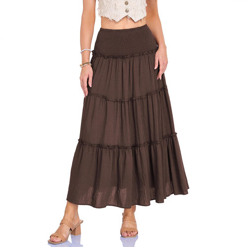 木耳边拼接女士半身裙Black fungus edge splicing women's skirt