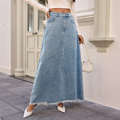 不规则女士休闲半身长裙Irregular women'scasualhalflengthskirt