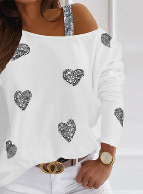 houlder Casual Tops Plus Size Women Clothing Fashion T Shirt