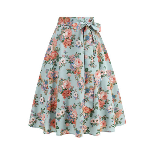 女士印花半身中长裙Women's printed half length midlengthskirt