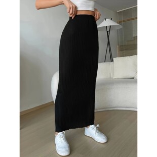 Casual hip elastic bag skirt waist 女士休闲松紧腰包臀半身裙