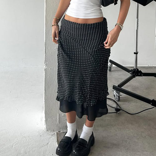 波点印花女士半身短裙Polka dot printed women's short skirt