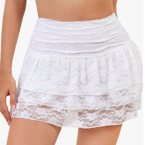 蕾丝女士半身蛋糕短裙   Lace women's half cake short skirt
