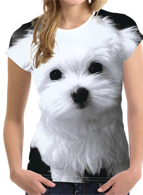 Printed Crew Neck Short Sleeve Unisex Summer Top and T-Shirt