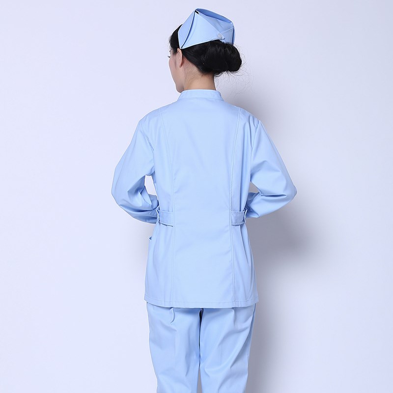 南丁格尔口腔医生工作服分体套装短袖男女长袖牙科护理蓝小褂薄款
