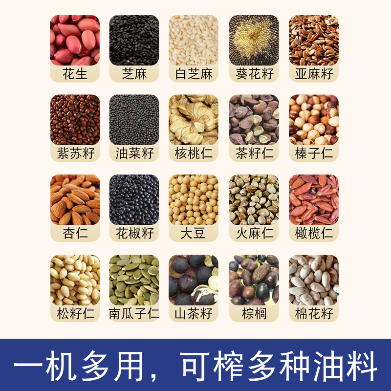 榨油机小型家用全自动多功能家庭用油渣花生新款炸油机器智能压油