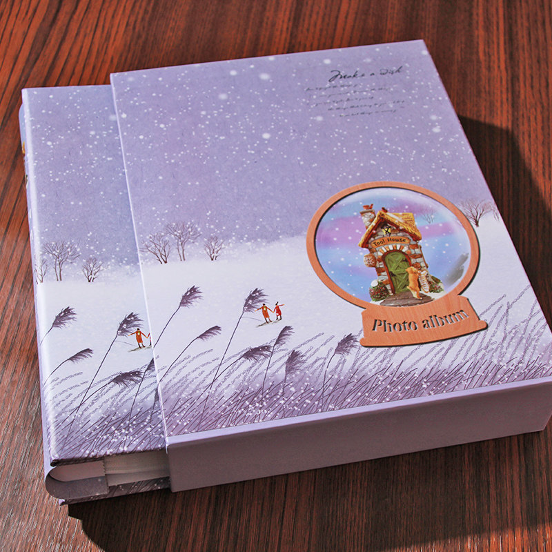 卡通相册本4D大6寸200张纪念册插页式儿童宝宝成长相册家庭影集本