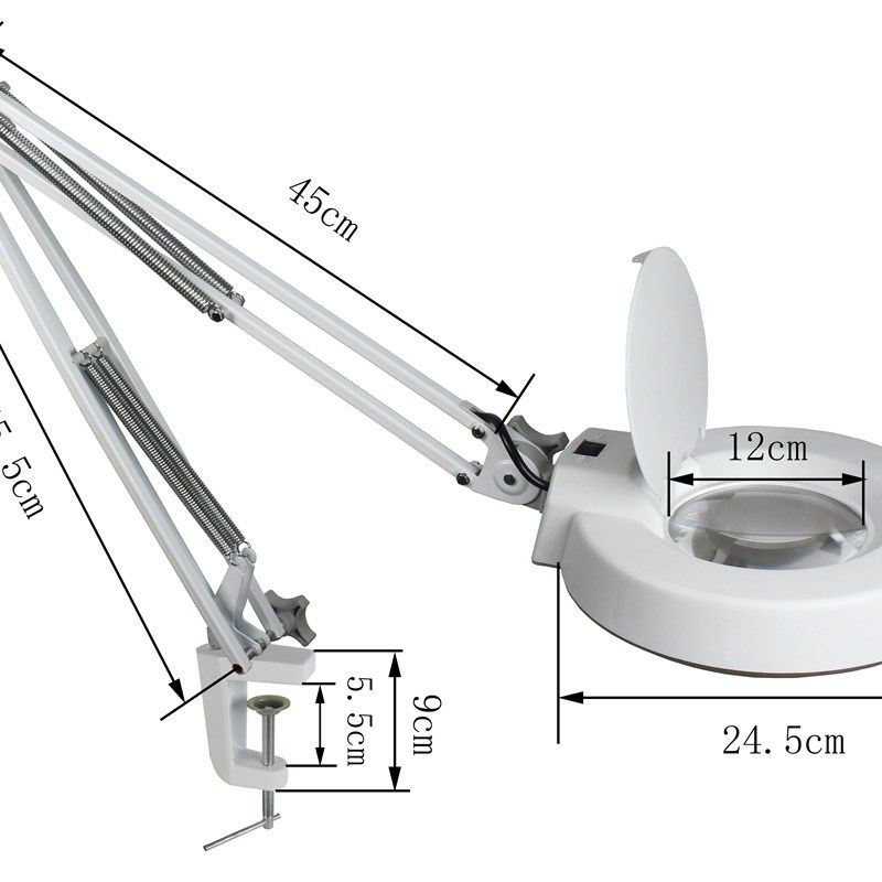 夹台式工作照明放大镜超高清维修用器业鉴宝可选白玻调光学LED灯,文具电教/文化用品/商务用品,放大镜,淘宝优惠券,粉丝福利购,淘宝优惠卷