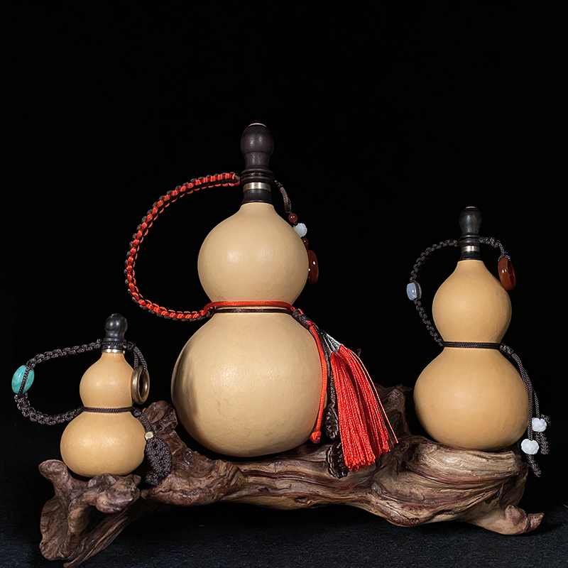 天然酒葫芦手工编织绳子干青白玉景泰蓝桶珠子青铜玛瑙环diy配件