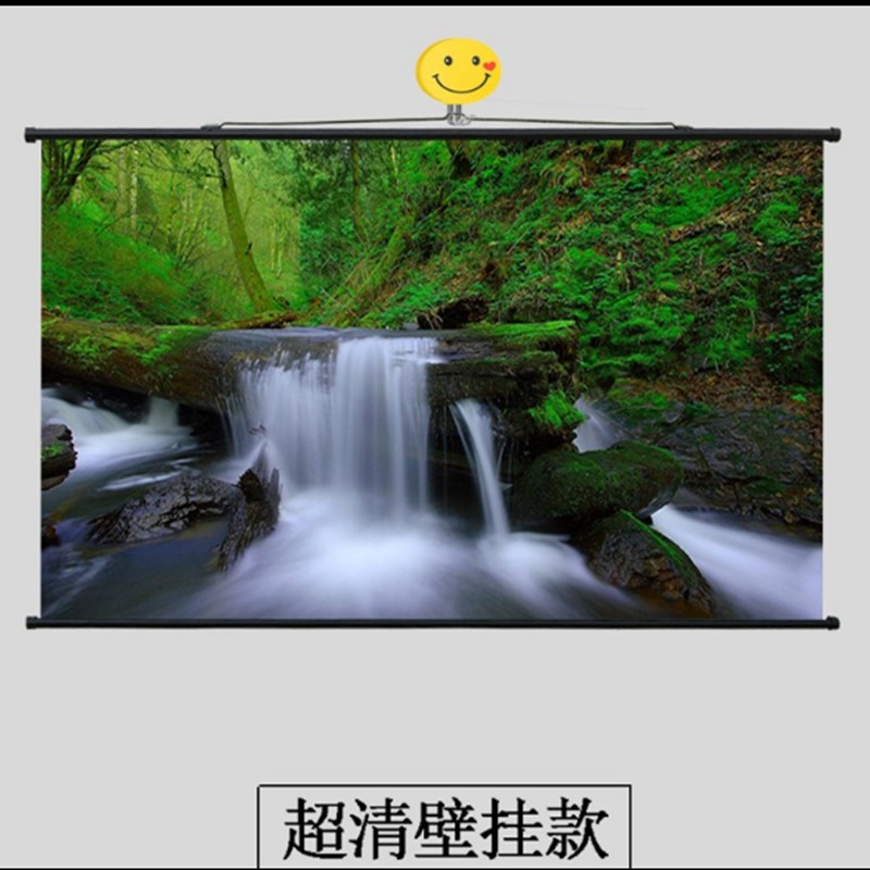 投影幕布抗光幕布100寸-120寸壁挂简易幕家用金属简易幕布