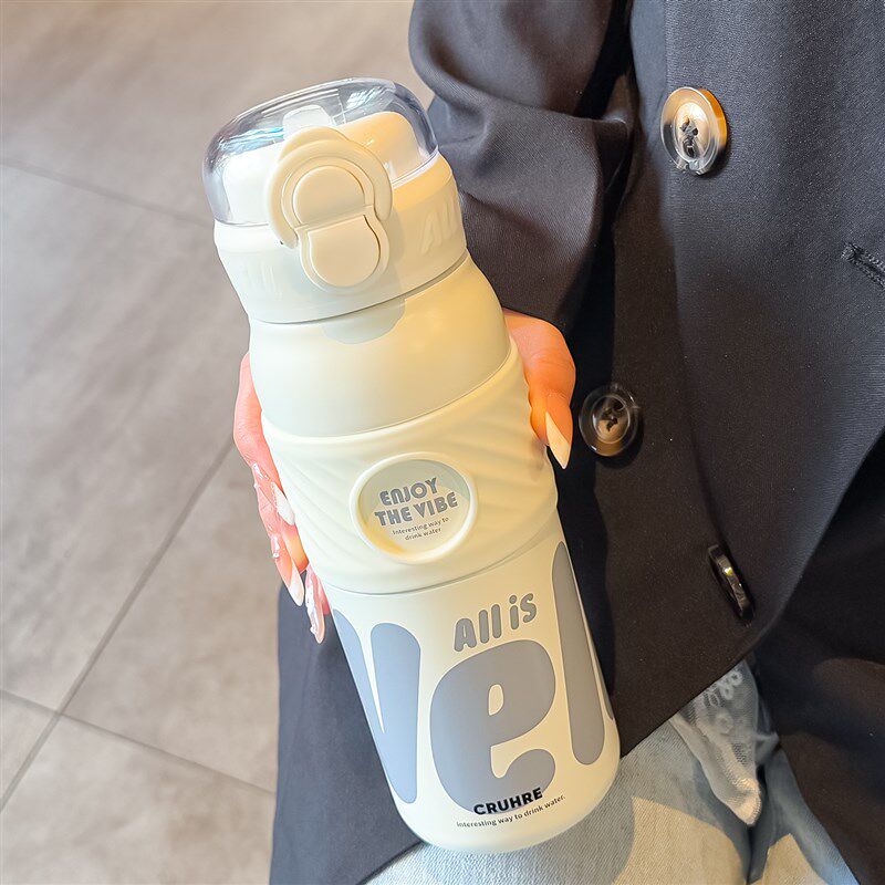 儿童保温杯男孩316L不锈钢带吸管小学生上学专用水杯夏季保冷水壶