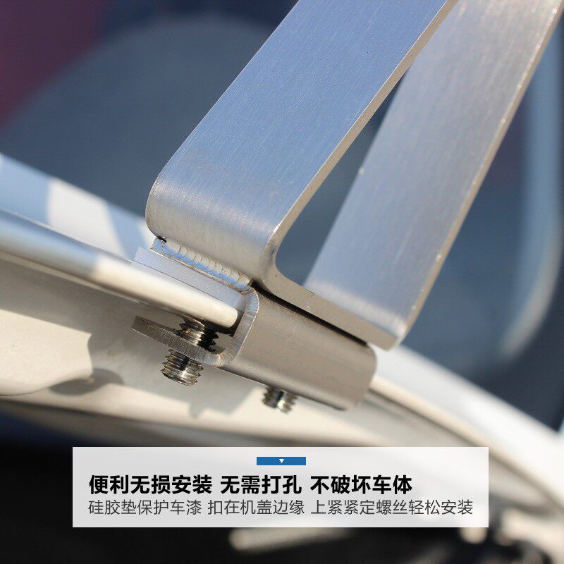 教练车盲区辅助副后视镜凸面广角大视野车头前加装小圆反光支架镜