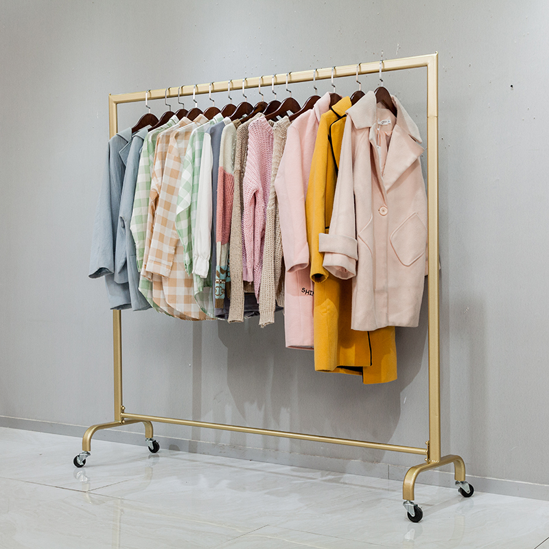服装店展示架落地式男女装龙门挂衣架婚纱货架陈列架可移动带轮子