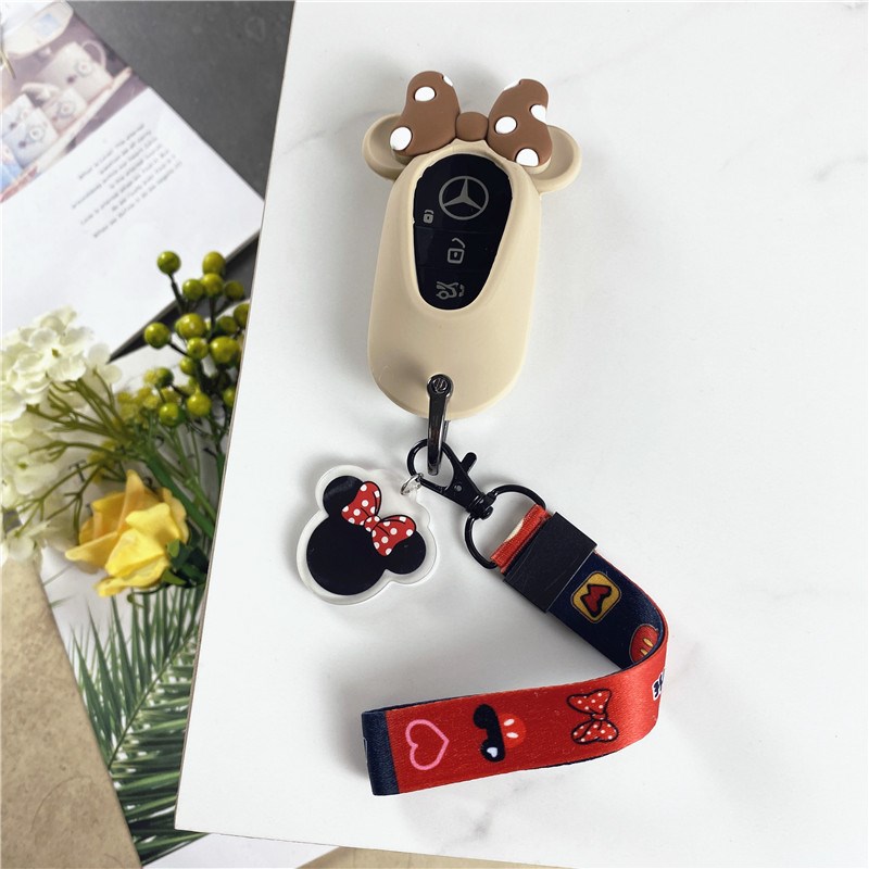 适用奔驰c260l钥匙套e300l车c200l女a200l壳glc300l gla220glb扣