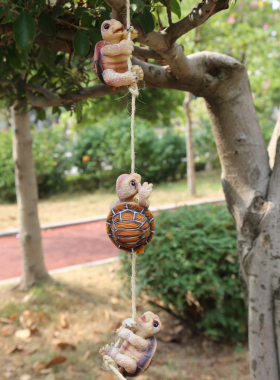 花园装饰 庭院 院子 园艺摆件树上卡通小动物青蛙乌龟装饰品挂件