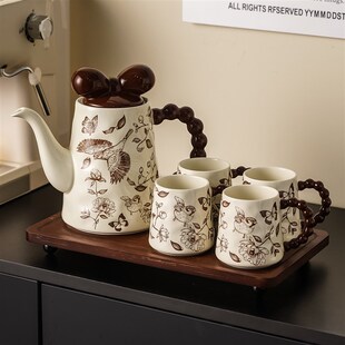 乔迁新居陶瓷茶壶杯子套装家用客厅茶杯水杯杯具套新婚装礼盒送人