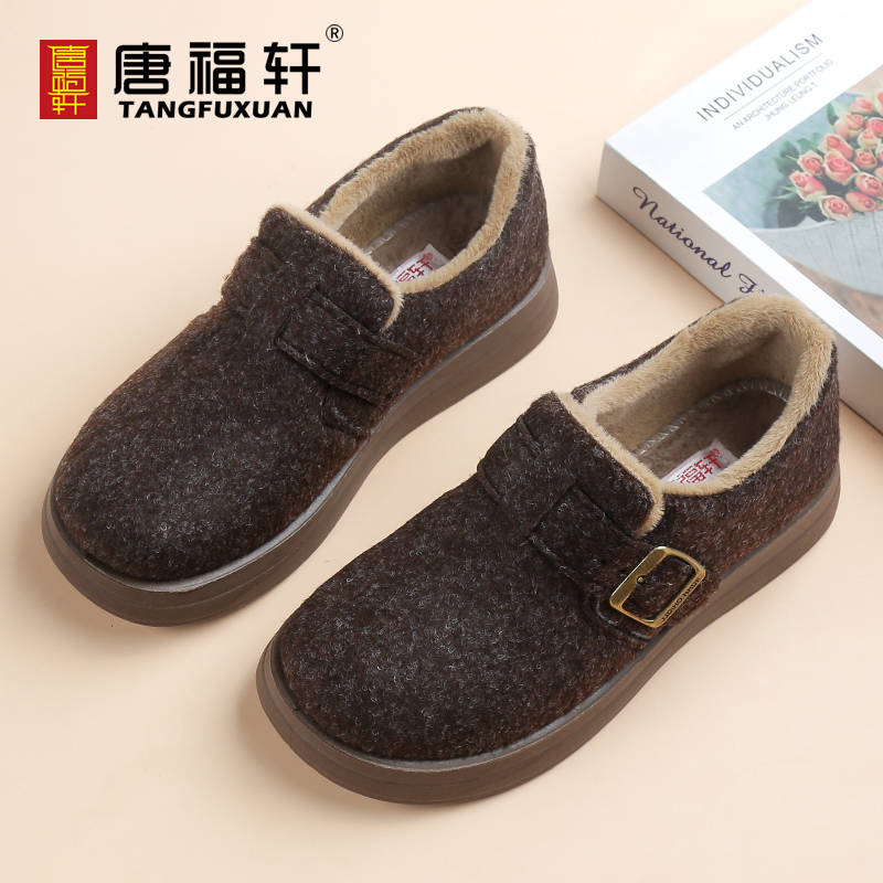 复古毛毛鞋女冬季新款加绒保暖