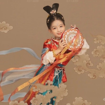 儿童演出服舞蹈服汉服民族风
