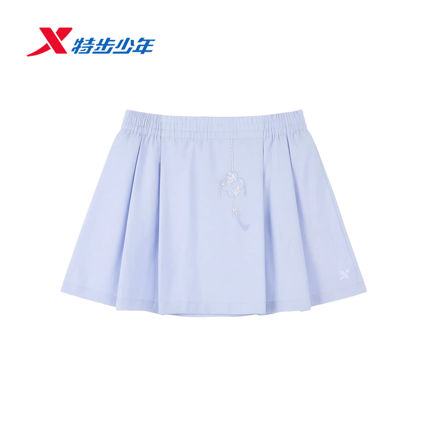 特步儿童半身裙短裙女小童2026夏季防走光百褶短裙674224903401